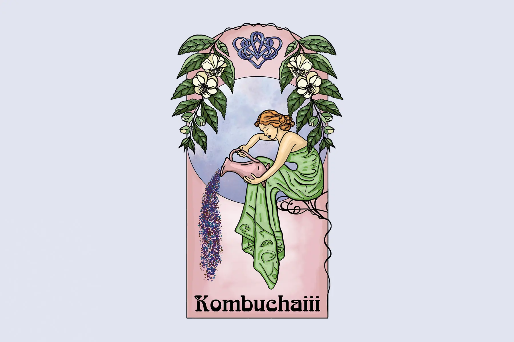 etiket en logo design Kombuchaiii