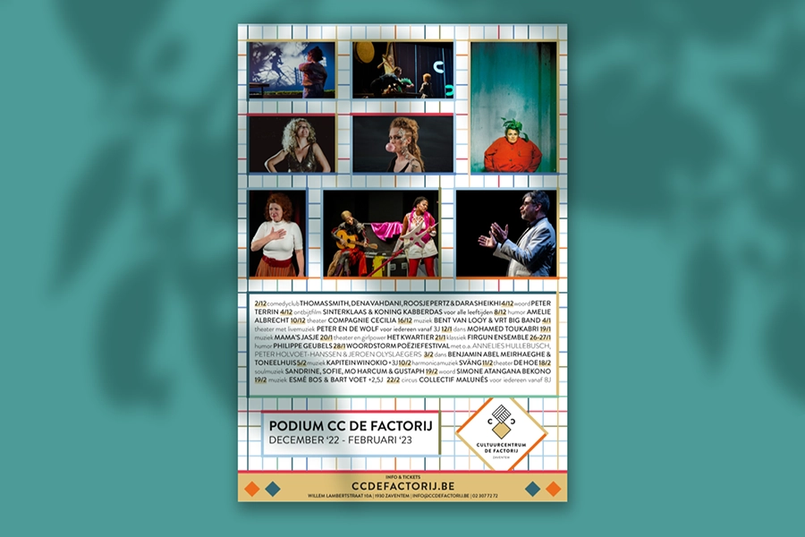 flyers en affiches nieuw cultuurseizoen