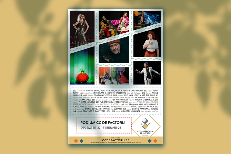 flyers en affiches nieuw cultuurseizoen