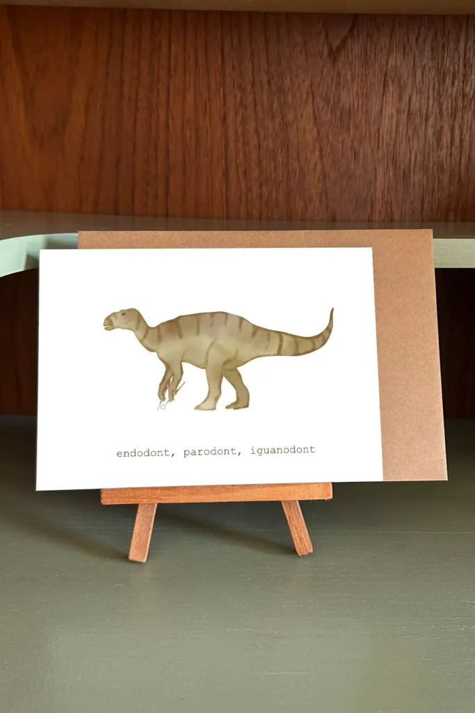 wenskaart iguanodont