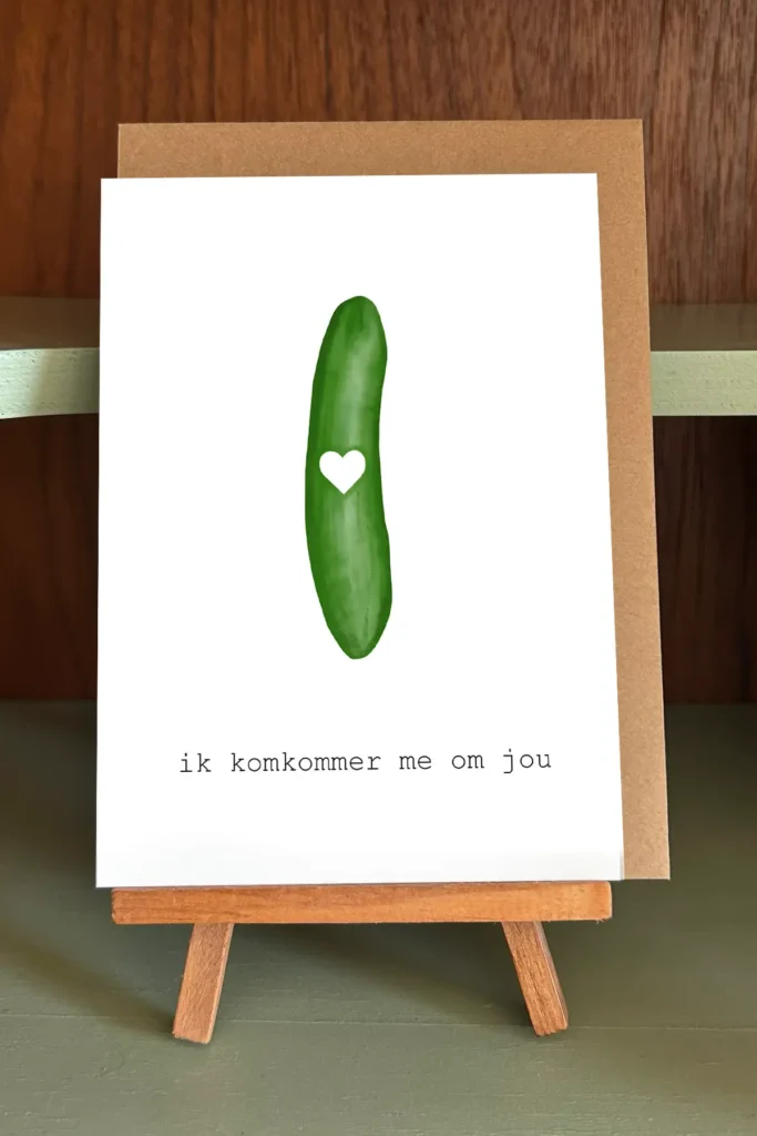 wenskaart ik komkommer me om jou