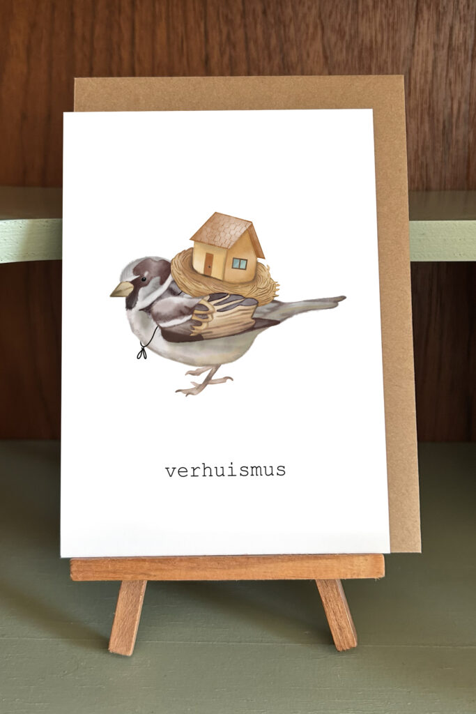 wenskaart verhuismus