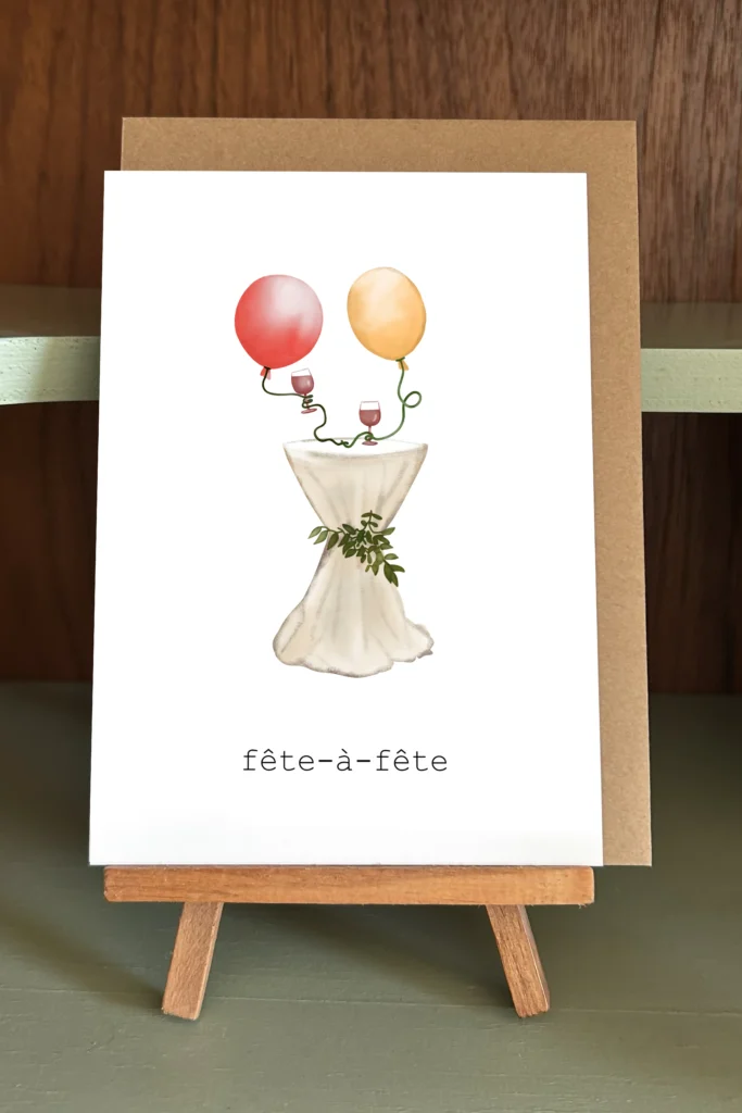 wenskaart fête-à-fête