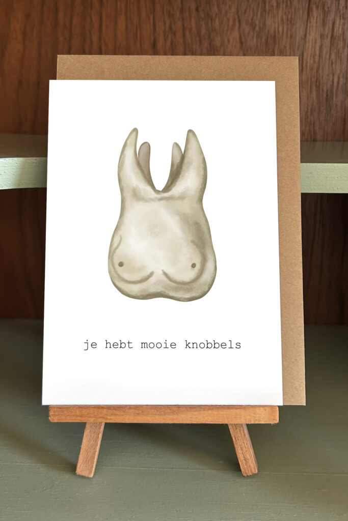 wenskaart mooie knobbels