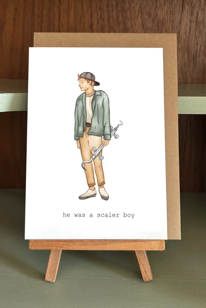 wenskaart he was a scaler boy