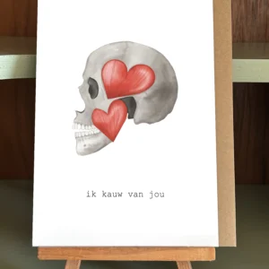 wenskaart ik kauw van jou