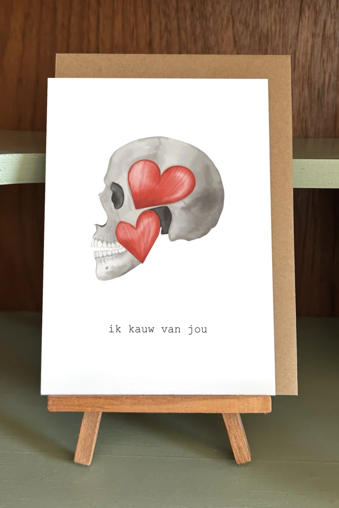 wenskaart ik kauw van jou