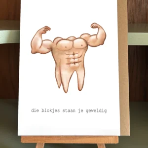 wenskaart die blokjes staan je geweldig