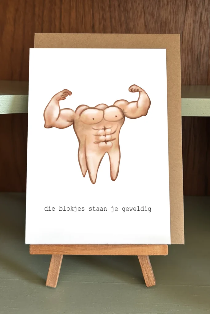 wenskaart die blokjes staan je geweldig