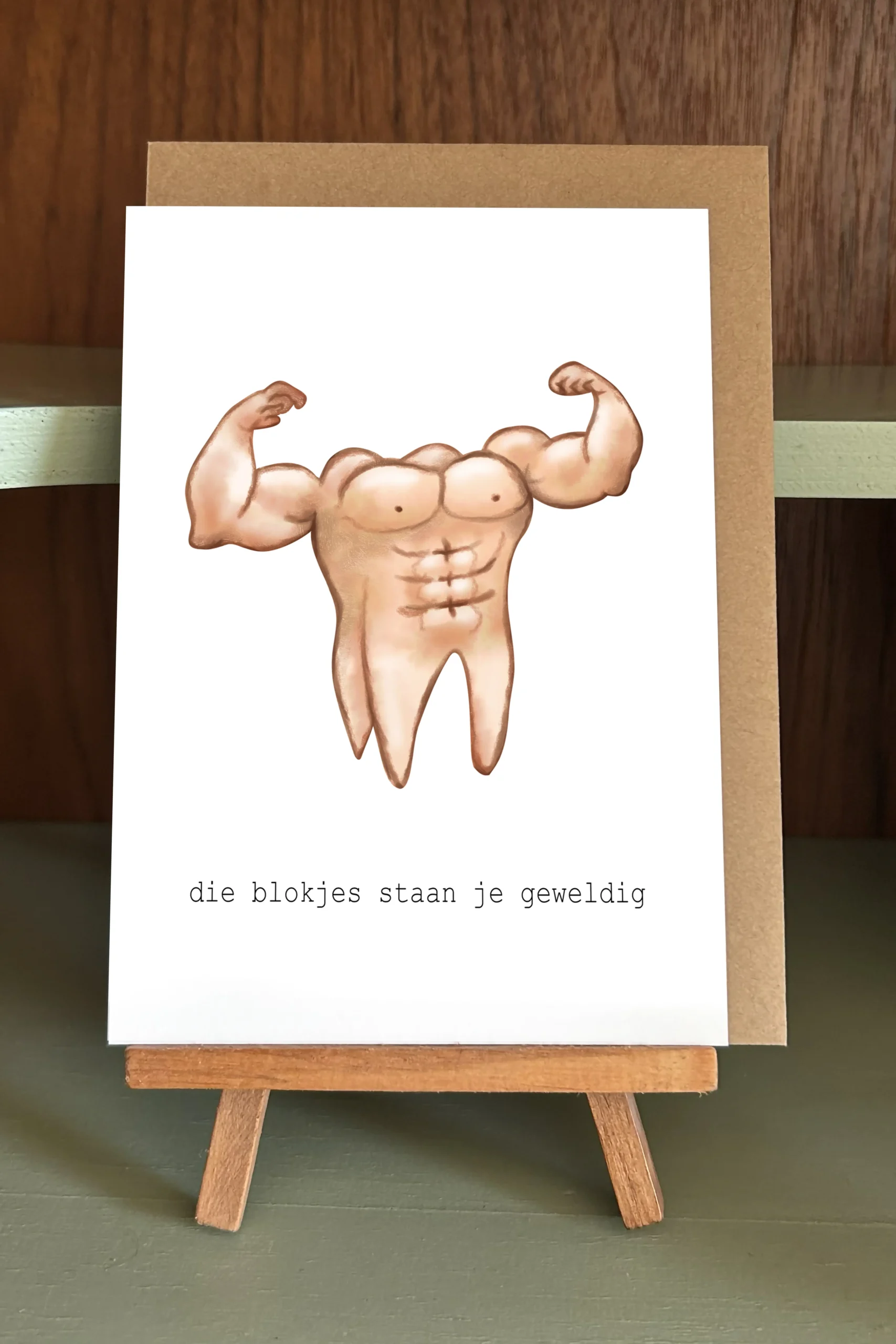 wenskaart die blokjes staan je geweldig