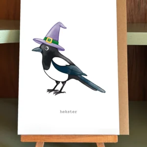 wenskaart hekster